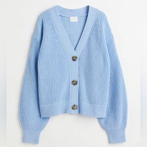 H&M Blue Cardigan Sweater XS